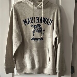 Cream Sweatshirt with Maui Hawaii Graphic